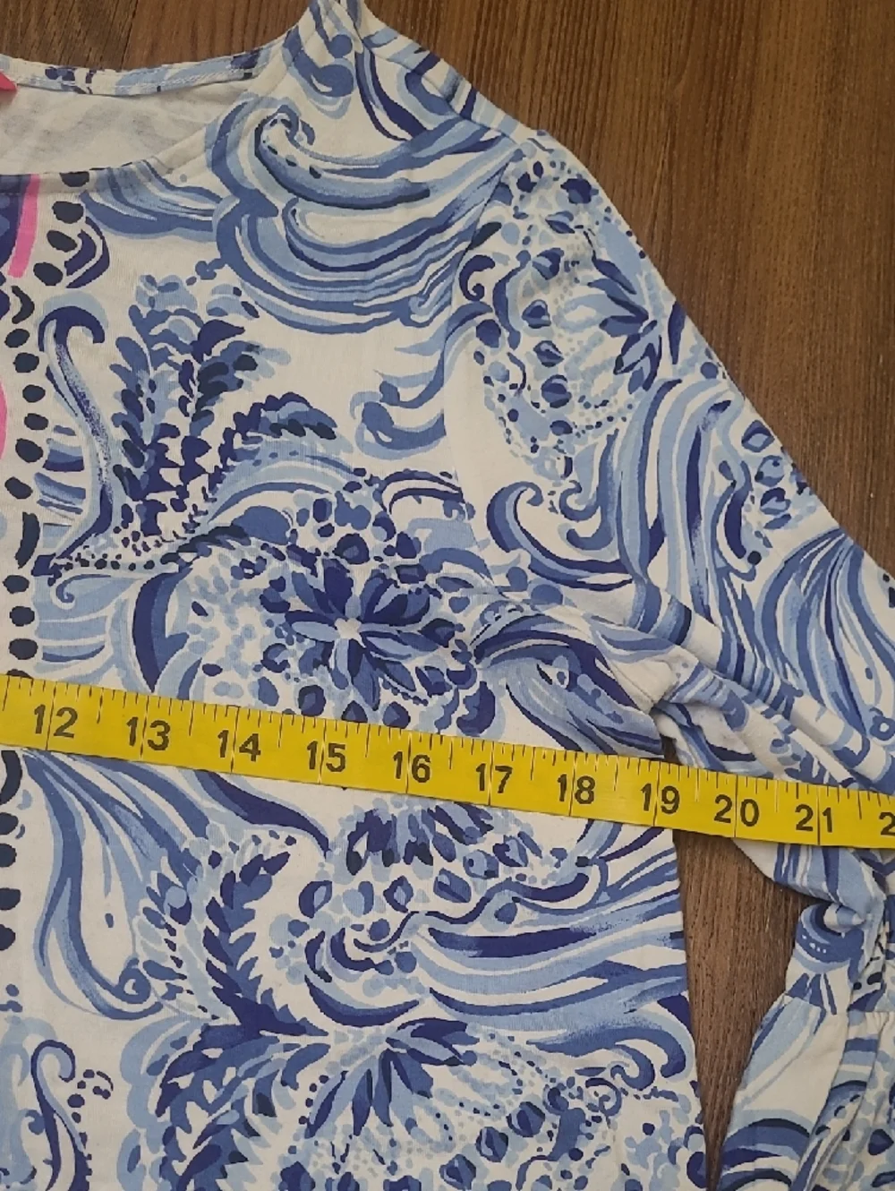 Lilly Pulitzer Blue & Pink‎ Printed Tunic - Picture 3 of 13